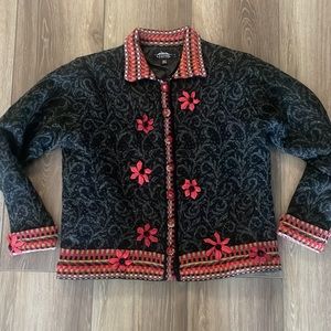 ICELANDIC Design Button Front Cardigan nylon lined size L